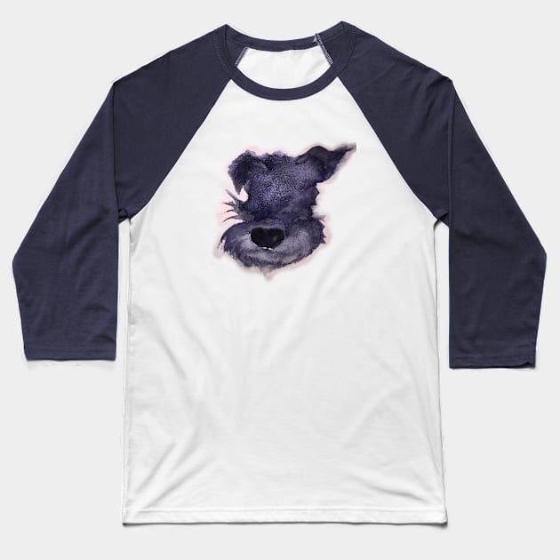 schnauzer Baseball T-Shirt by mericming